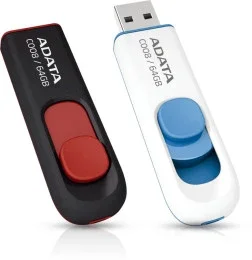 DashDrive C008 スライド式 USBフラッシュドライブ 64GB White/Blue