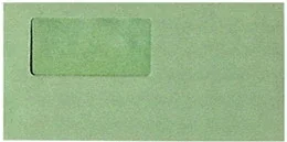 弥生 333102 窓付き封筒(グリーン) 200枚