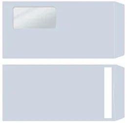 弥生 333117 窓付封筒 長3 (アクア)シールのり付き 200枚