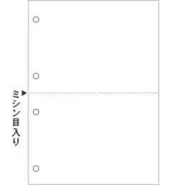 FSC2055 マルチプリンタ帳票FSC A5 白紙 2面 4穴